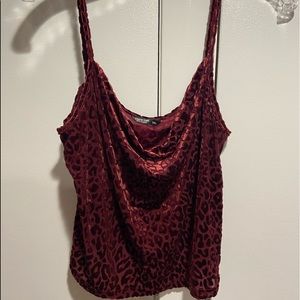 SHEIN curve red leopard tank